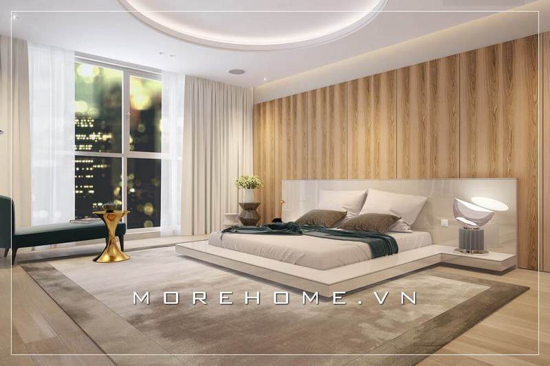 Giường ngủ màu trắng